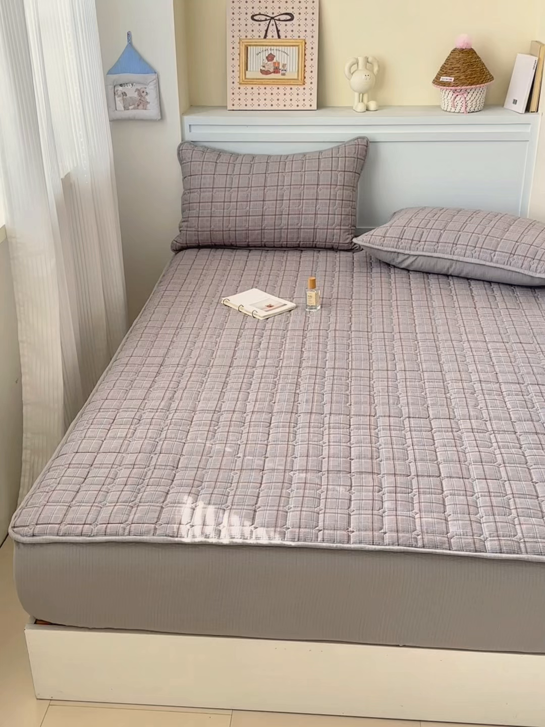 91家纺网 家纺一手货源 找家纺 丽美人家纺 2026新款双层皱皱纱大豆夹棉床笠单床笠床笠单件 JM布兰卡