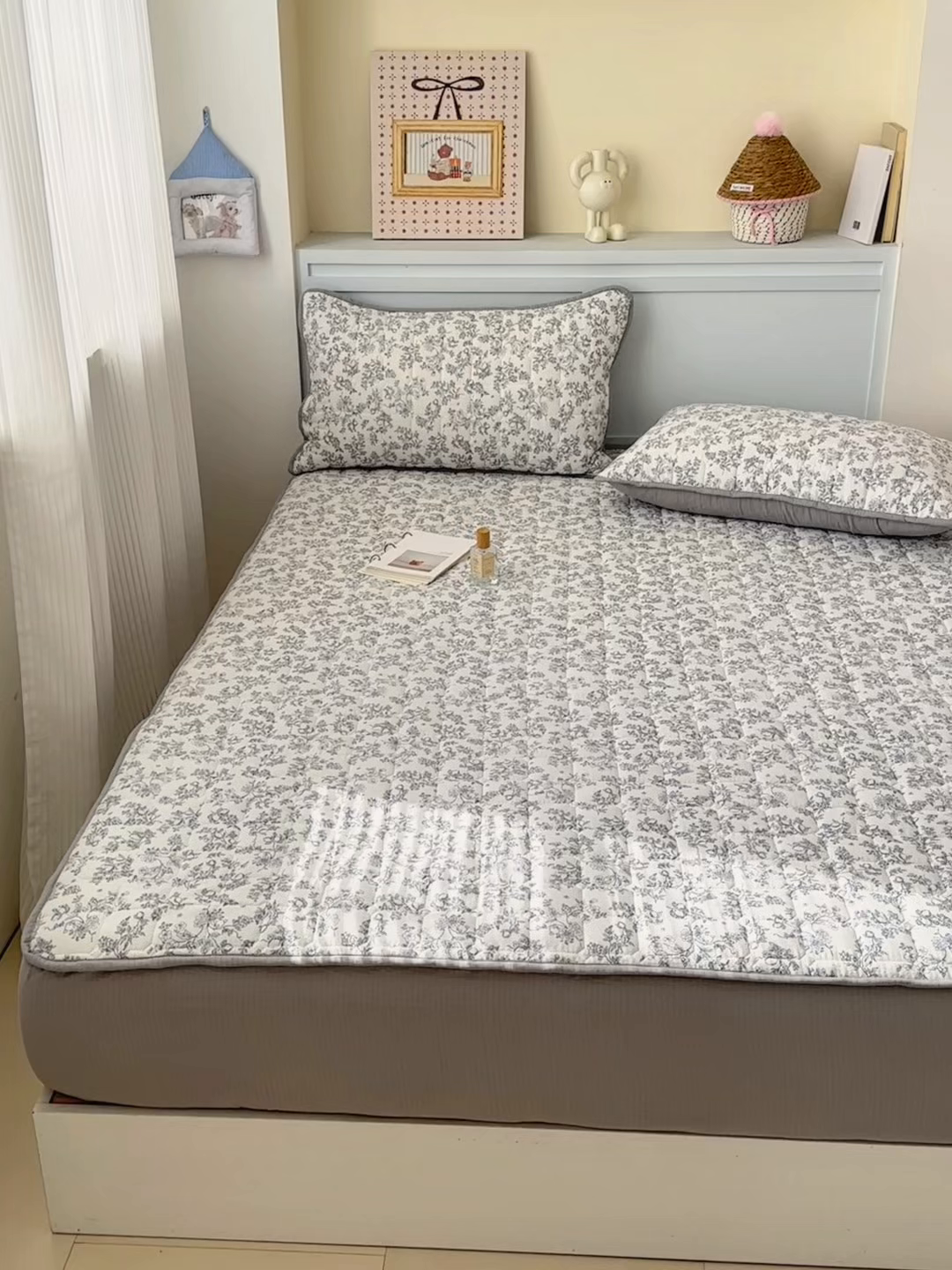 91家纺网 家纺一手货源 找家纺 （总）丽美人家纺 2026新款双层皱皱纱大豆夹棉床笠单床笠床笠单件