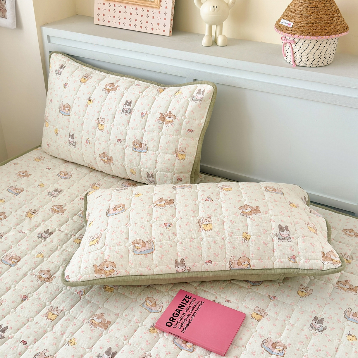 91家纺网 家纺一手货源 找家纺 丽美人家纺 2026新款双层皱皱纱大豆夹棉床笠单床笠床笠单件 JM贝拉