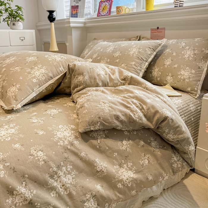 91家纺网 家纺一手货源 找家纺 简一 2026新款全棉床盖四件套唐顿庄园