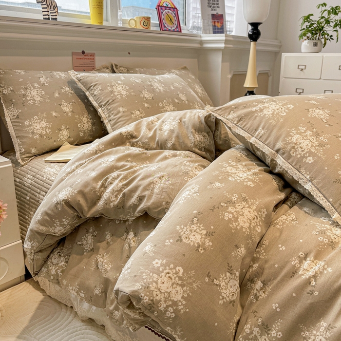 91家纺网 家纺一手货源 找家纺 简一 2026新款全棉床盖四件套唐顿庄园