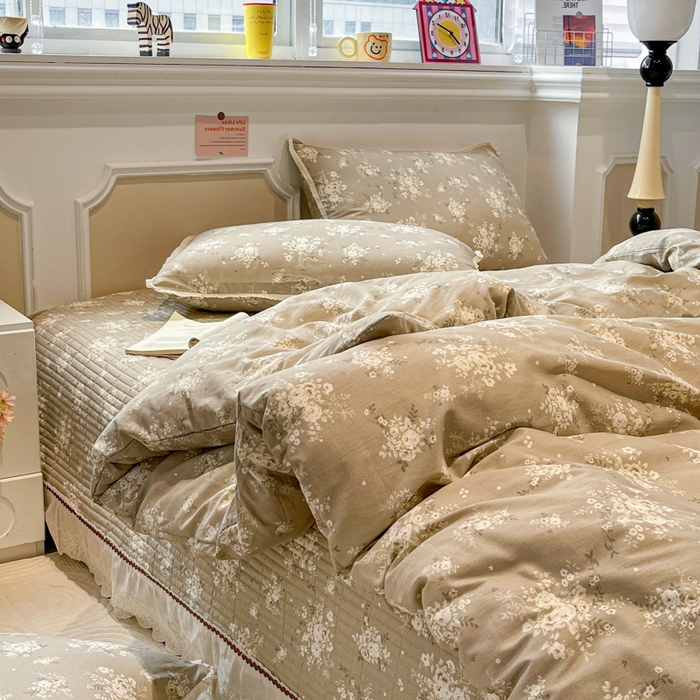 91家纺网 家纺一手货源 找家纺 简一 2026新款全棉床盖四件套唐顿庄园