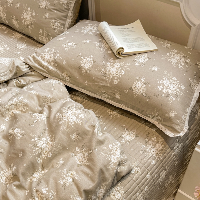 91家纺网 家纺一手货源 找家纺 简一 2026新款全棉床盖四件套唐顿庄园