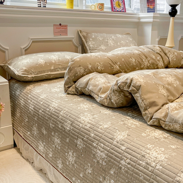 91家纺网 家纺一手货源 找家纺 简一 2026新款全棉床盖四件套唐顿庄园