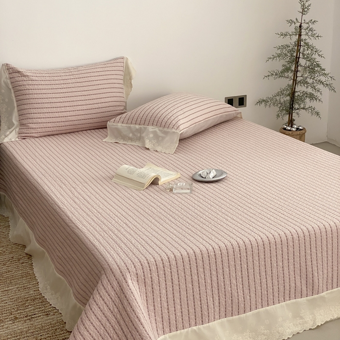 91家纺网 家纺一手货源 找家纺 （总）麻依 2026新款全棉纯棉纱布床盖三件套四季款