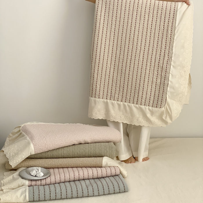 91家纺网 家纺一手货源 找家纺 麻依 2026新款全棉纯棉纱布床盖三件套四季款 组合图仅供展示-不可下单