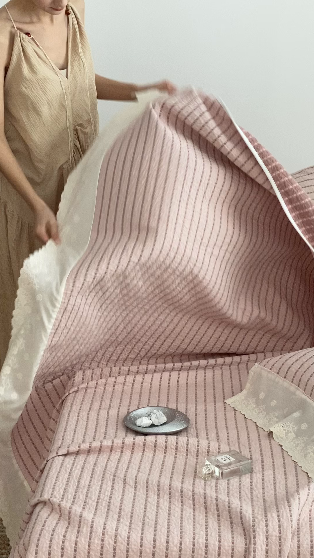 91家纺网 家纺一手货源 找家纺 （总）麻依 2026新款全棉纯棉纱布床盖三件套四季款