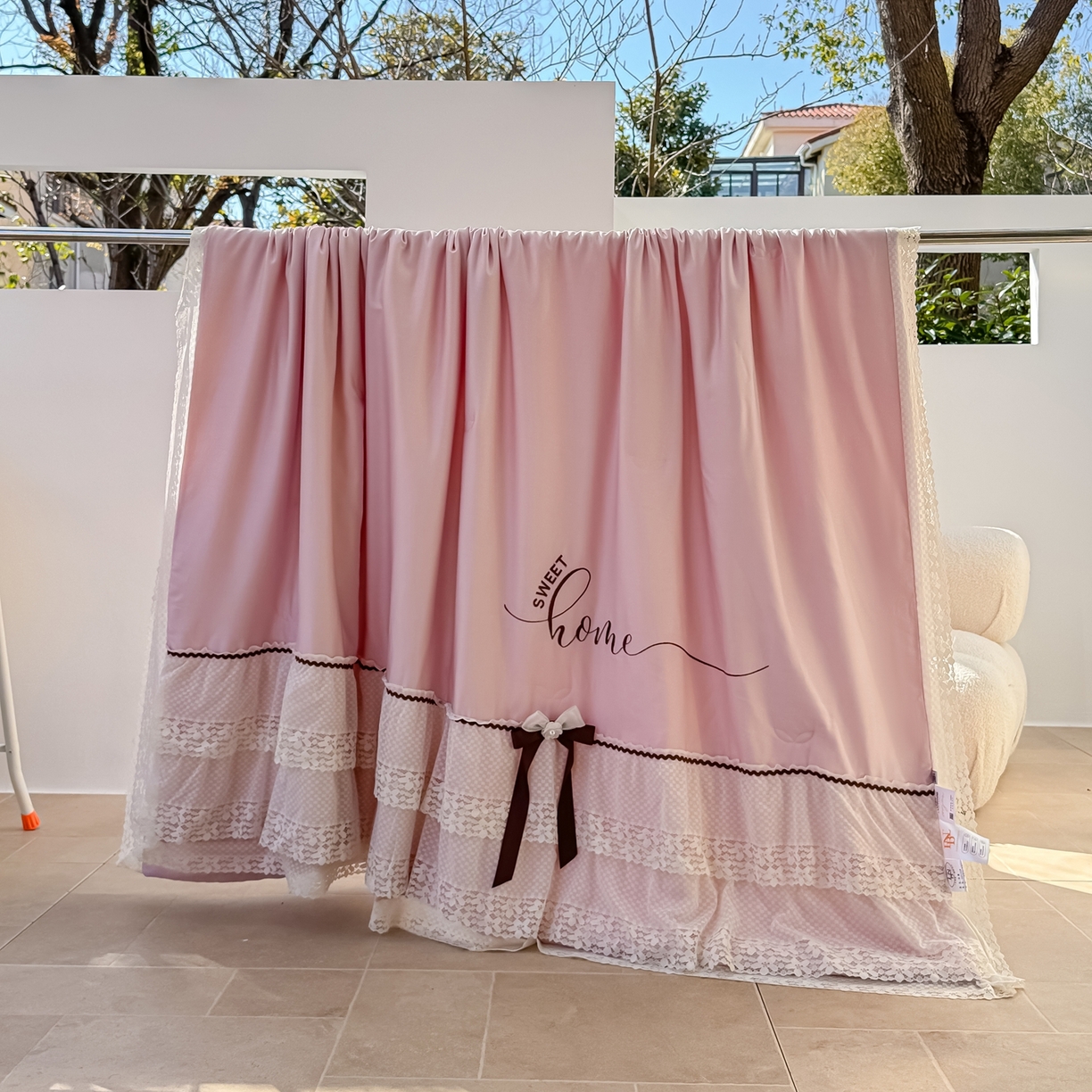 91家纺网 家纺一手货源 找家纺 （总）优姿家纺 2026新款热款法式田园风花边天丝绣花夏被被子被芯