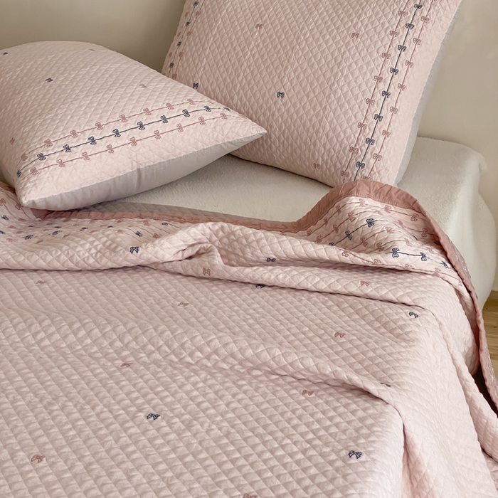 91家纺网 家纺一手货源 找家纺 （总）麻依 2026新款韩国重工全棉纱布床盖床盖三件套