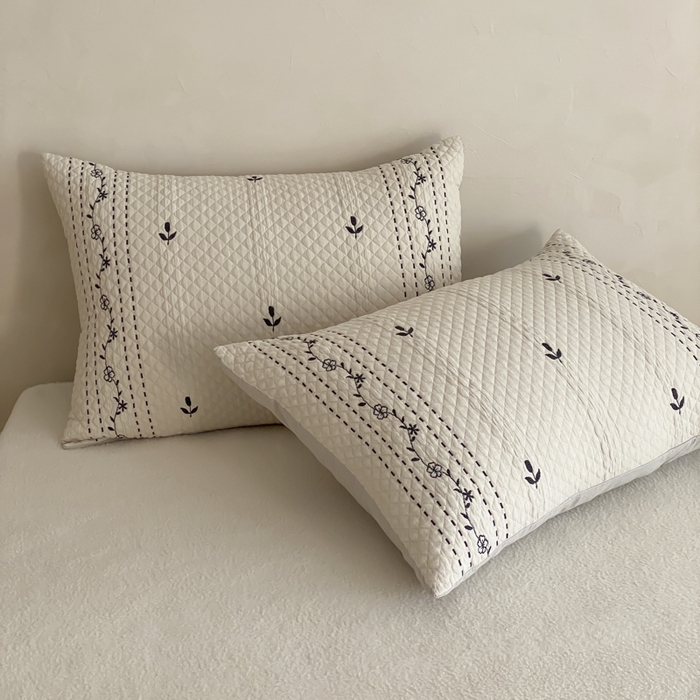 91家纺网 家纺一手货源 找家纺 麻依 2026新款韩国重工全棉纱布床盖床盖三件套 三叶草