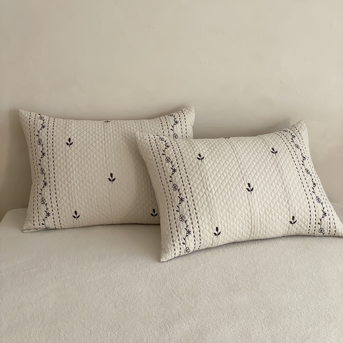 91家纺网 家纺一手货源 找家纺 麻依 2026新款韩国重工全棉纱布床盖床盖三件套 三叶草