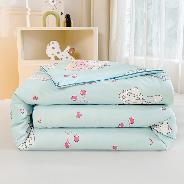 91家纺网 家纺一手货源 找家纺 （总）优雅星家纺 2026新款A类针织棉三丽鸥正版夏被儿童卡通牛奶丝凉感夏凉被