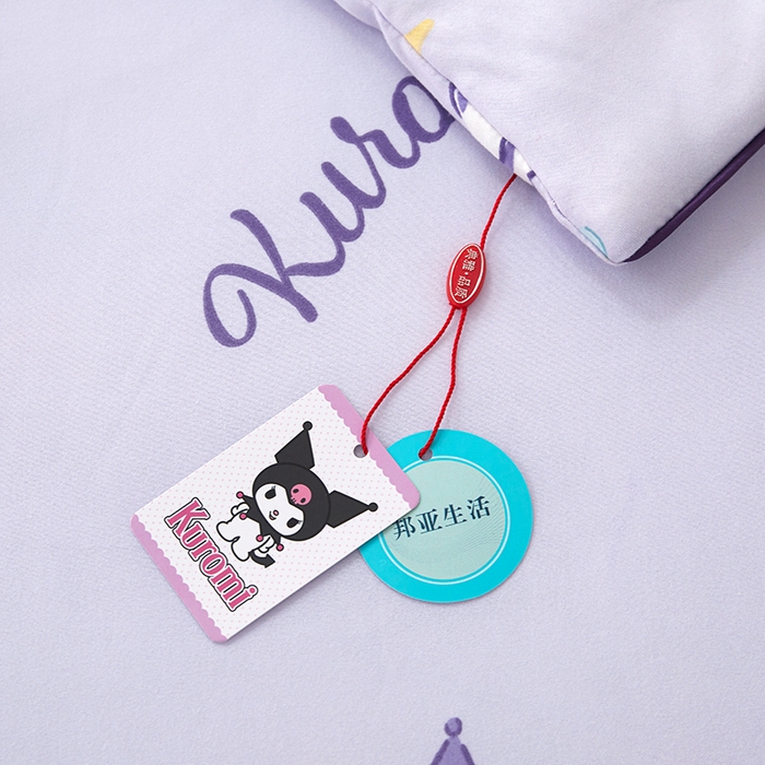 91家纺网 家纺一手货源 找家纺 优雅星家纺 2026新款A类针织棉三丽鸥正版夏被儿童卡通牛奶丝凉感夏凉被 库洛米-紫