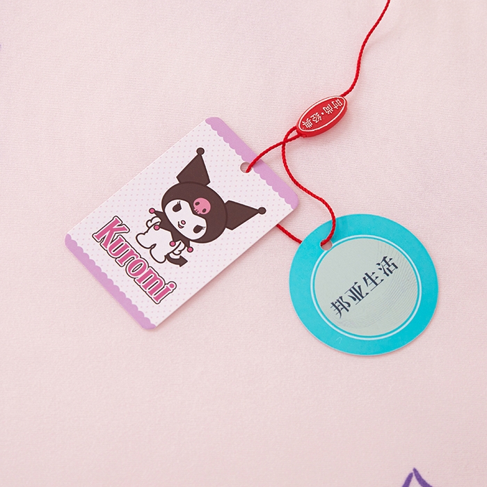 91家纺网 家纺一手货源 找家纺 优雅星家纺 2026新款A类针织棉三丽鸥正版夏被儿童卡通牛奶丝凉感夏凉被 库洛米-粉