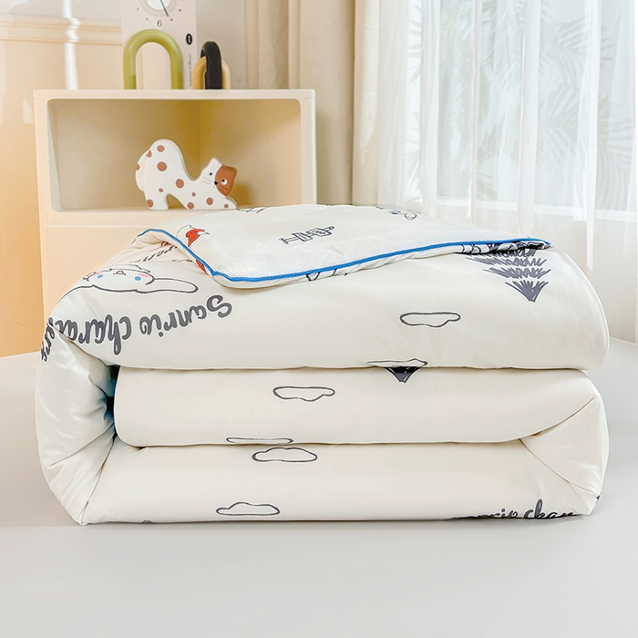 91家纺网 家纺一手货源 找家纺 优雅星家纺 2026新款A类针织棉三丽鸥正版夏被儿童卡通牛奶丝凉感夏凉被 三丽鸥家族