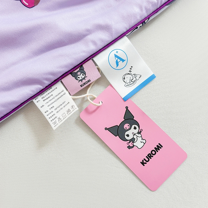 91家纺网 家纺一手货源 找家纺 优雅星家纺 2026新款A类针织棉三丽鸥正版夏被儿童卡通牛奶丝凉感夏凉被 樱桃库洛米