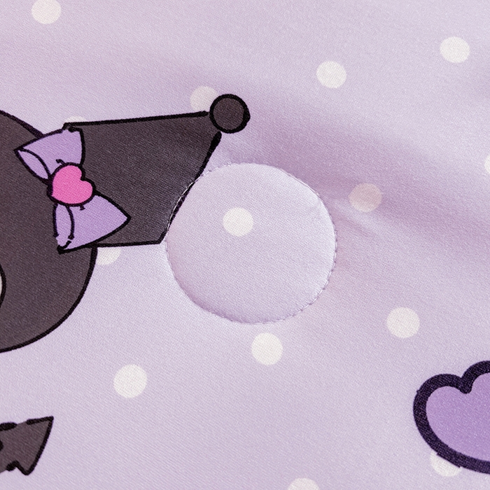 91家纺网 家纺一手货源 找家纺 优雅星家纺 2026新款A类针织棉三丽鸥正版夏被儿童卡通牛奶丝凉感夏凉被 波点紫库洛米