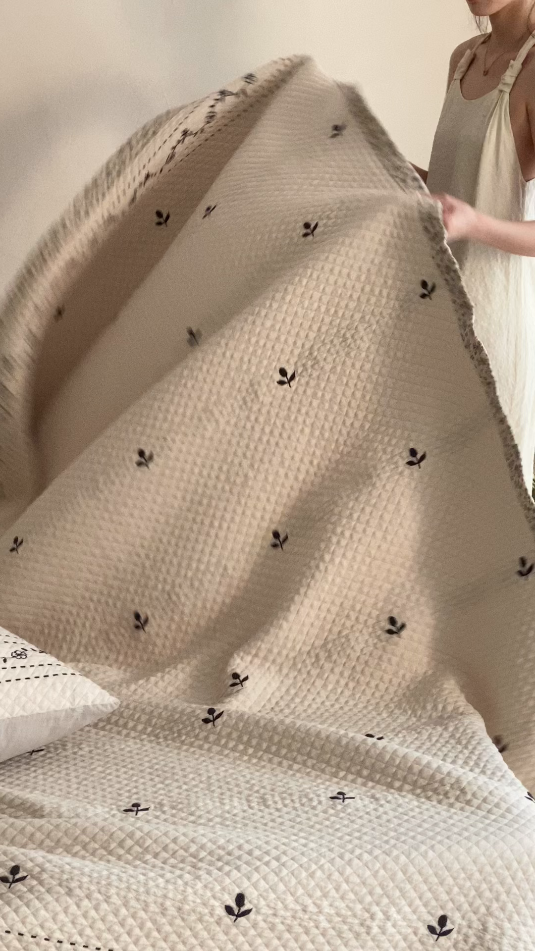 91家纺网 家纺一手货源 找家纺 （总）麻依 2026新款韩国重工全棉纱布床盖床盖三件套