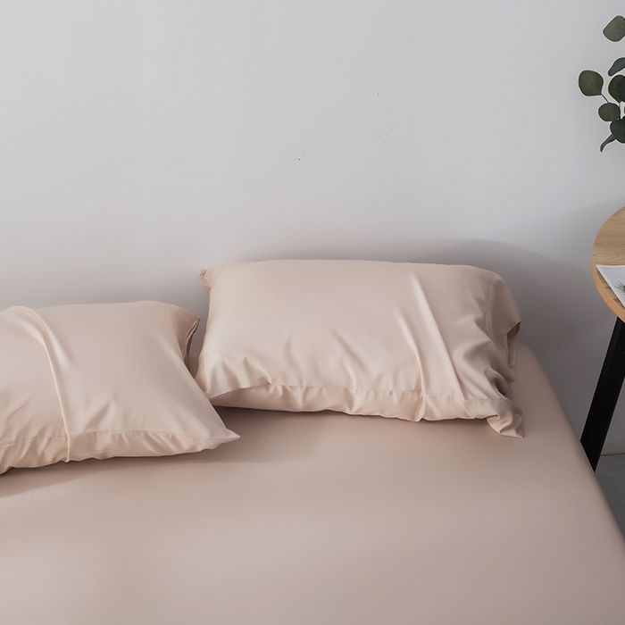 91家纺网 家纺一手货源 找家纺 恩和家纺 2026新款简约竹纤维单枕套枕套单件单品枕套 卡其A