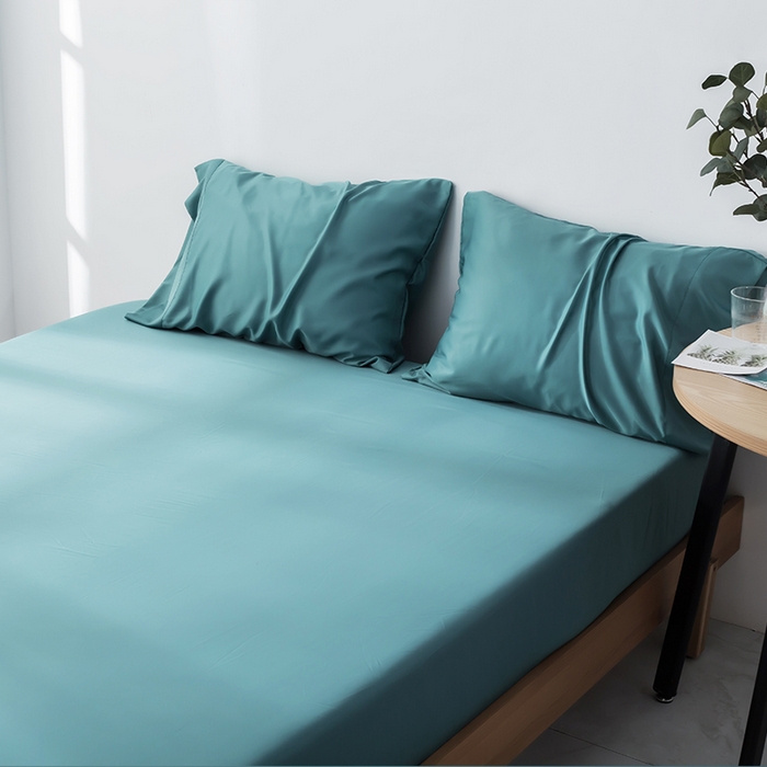 91家纺网 家纺一手货源 找家纺 恩和家纺 2026新款简约竹纤维单枕套枕套单件单品枕套 松石绿