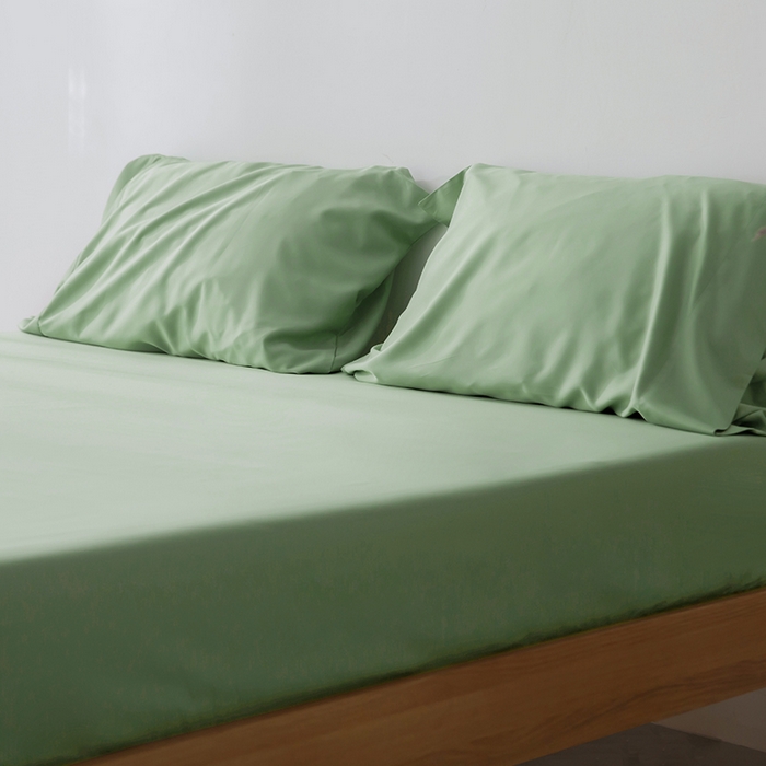 91家纺网 家纺一手货源 找家纺 恩和家纺 2026新款简约竹纤维单枕套枕套单件单品枕套 秋香绿