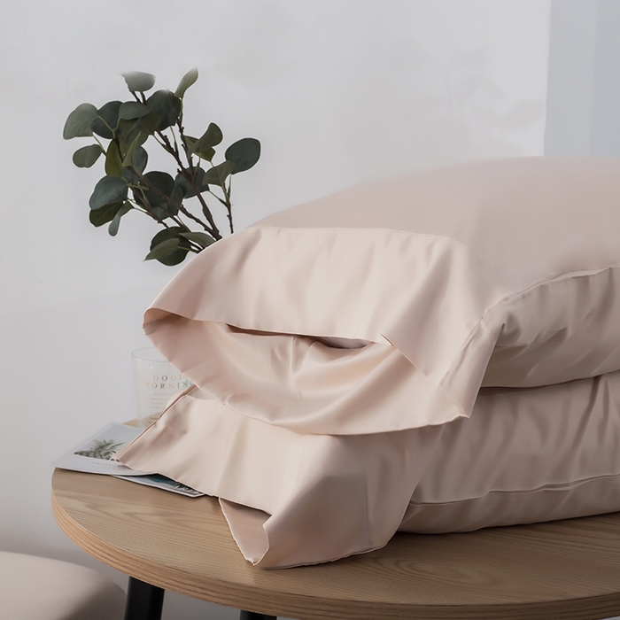 91家纺网 家纺一手货源 找家纺 恩和家纺 2026新款简约竹纤维单枕套枕套单件单品枕套 卡其A