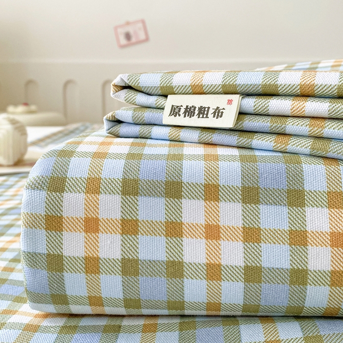 91家纺网 家纺一手货源 找家纺 （总）棉乐町家居 2026春夏新款100%全棉纯棉老粗布床单凉席席子