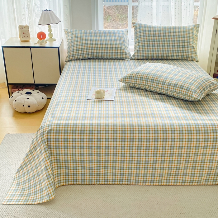 91家纺网 家纺一手货源 找家纺 （总）棉乐町家居 2026春夏新款100%全棉纯棉老粗布床单凉席席子