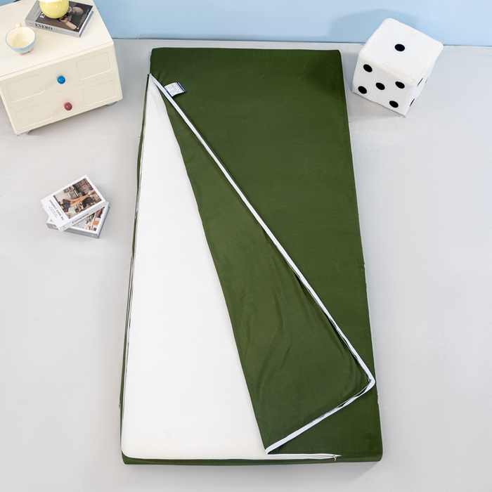 91家纺网 家纺一手货源 找家纺 优雅星家纺 2026新款亲肤磨毛抗压海绵床垫学生床褥子床垫 海绵军绿