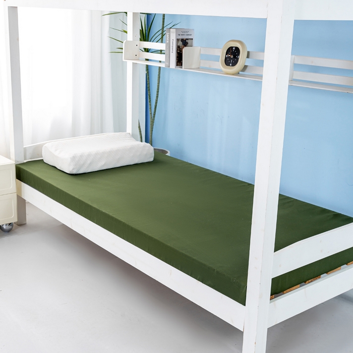 91家纺网 家纺一手货源 找家纺 优雅星家纺 2026新款亲肤磨毛抗压海绵床垫学生床褥子床垫 海绵军绿