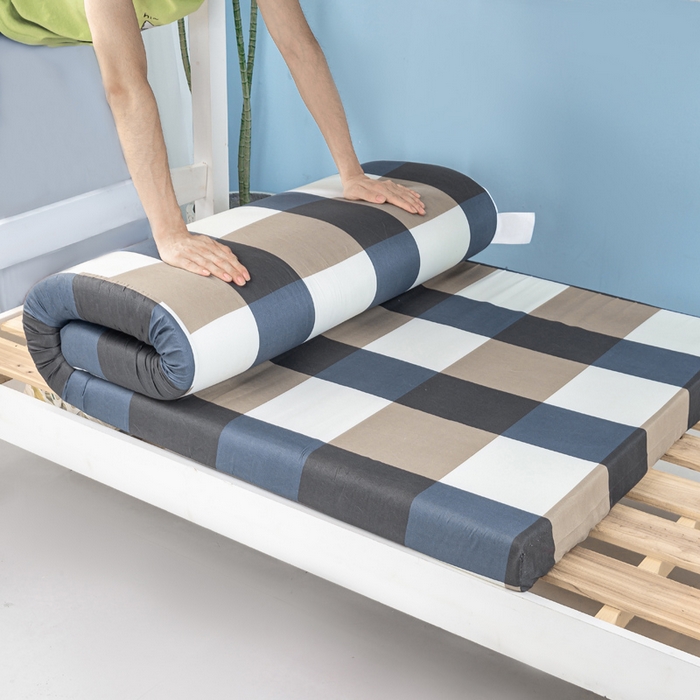 91家纺网 家纺一手货源 找家纺 优雅星家纺 2026新款亲肤磨毛抗压海绵床垫学生床褥子床垫 海绵蓝格