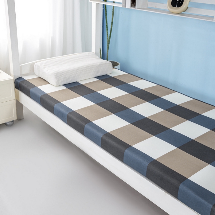 91家纺网 家纺一手货源 找家纺 优雅星家纺 2026新款亲肤磨毛抗压海绵床垫学生床褥子床垫 海绵蓝格