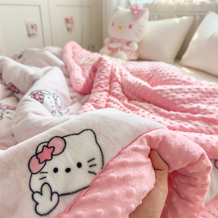 91家纺网 家纺一手货源 找家纺 （总）优雅星家纺 2026新款A类牛奶绒豆豆被被子被芯