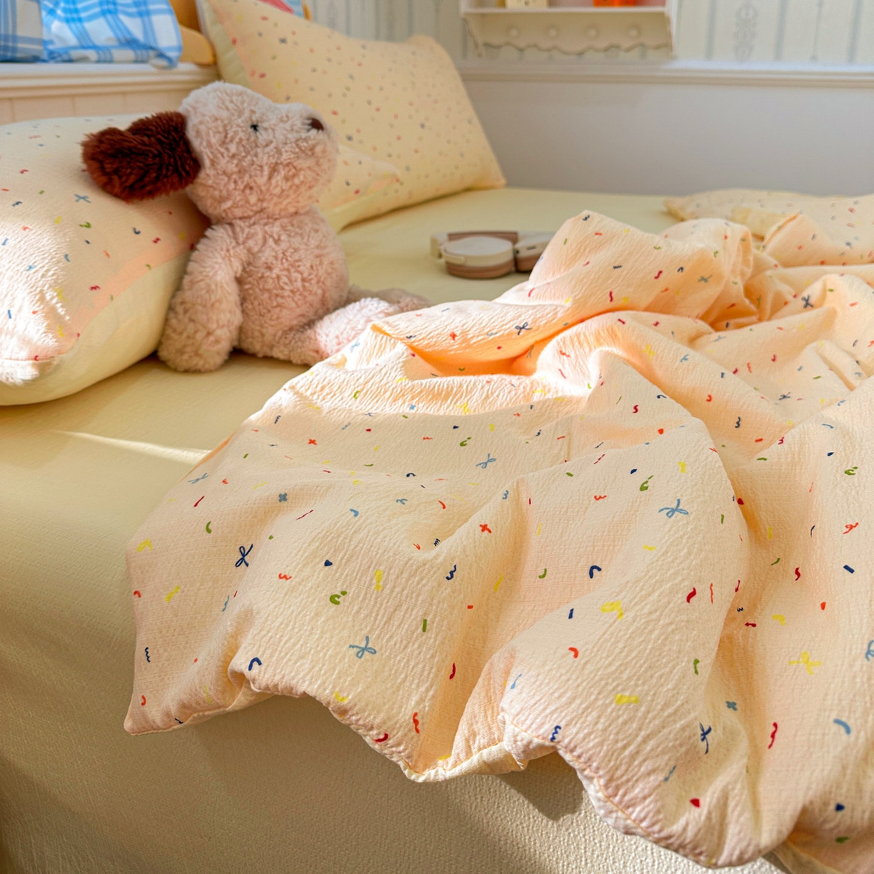 91家纺网 家纺一手货源 找家纺 N先生+V 13814689556 发大图/买家秀 2026春夏新款A类泡芙双层纱夏被系列夏凉被空调被 冰激凌（夏被）