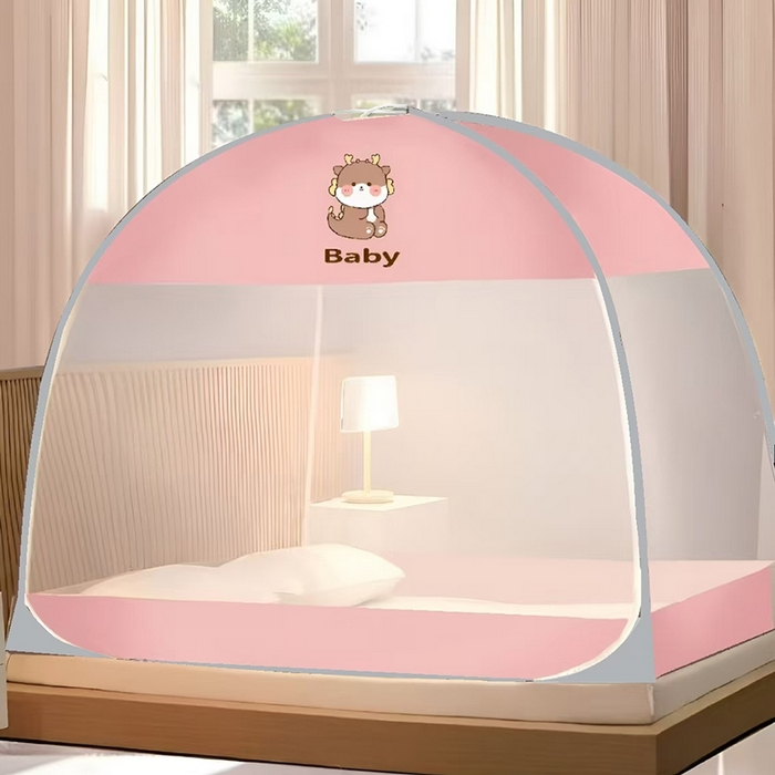 91家纺网 家纺一手货源 找家纺 （总）冉美家纺 2026新款U门蒙古包卡通印花蚊帐