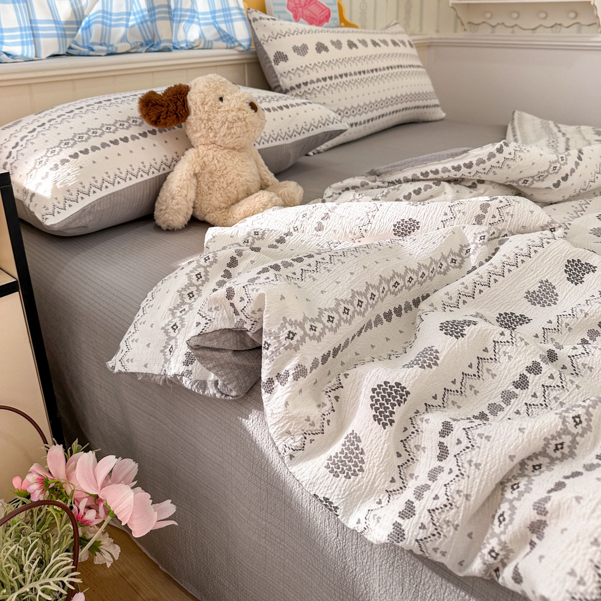 91家纺网 家纺一手货源 找家纺 N先生+V 13814689556 发大图/买家秀 2026春夏新款A类泡芙双层纱夏被系列夏凉被空调被 小确幸（夏被）