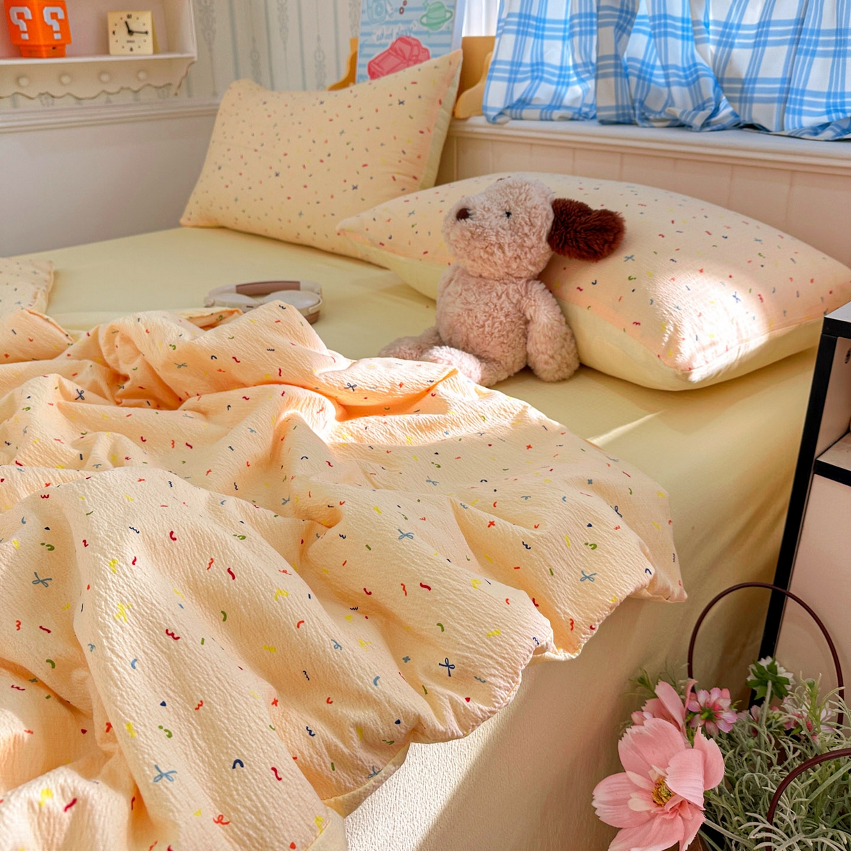 91家纺网 家纺一手货源 找家纺 N先生+V 13814689556 发大图/买家秀 2026春夏新款A类泡芙双层纱夏被系列夏凉被空调被 冰激凌（夏被）