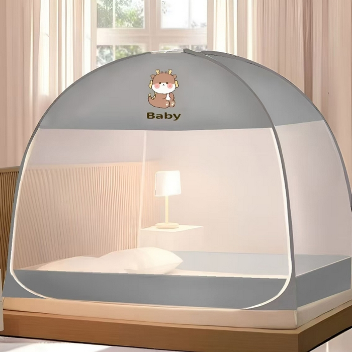 91家纺网 家纺一手货源 找家纺 （总）冉美家纺 2026新款U门蒙古包卡通印花蚊帐