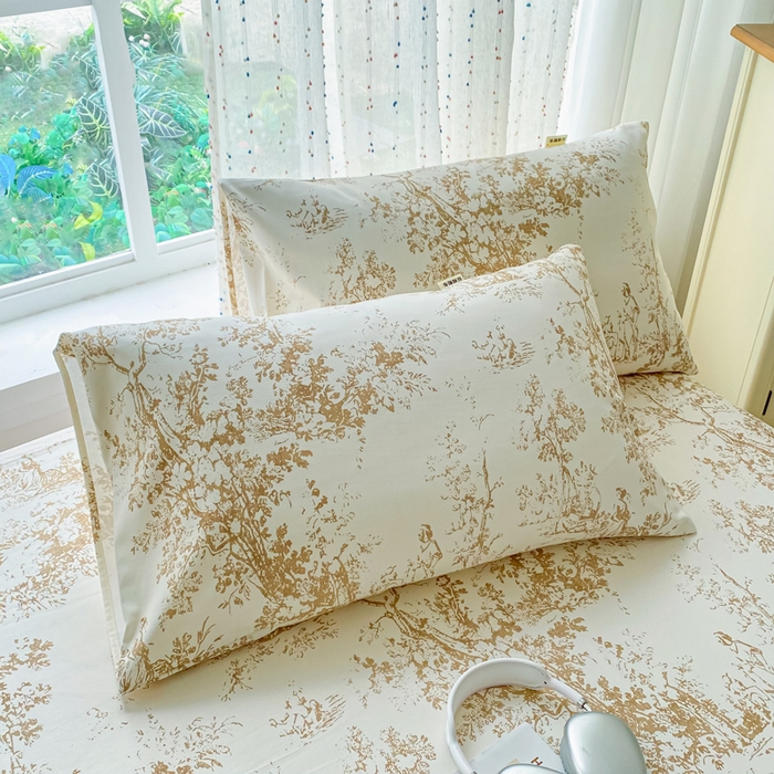 91家纺网 家纺一手货源 找家纺 棉乐町家居 2026春夏新款100%全棉纯棉老粗布床单凉席席子 暮色