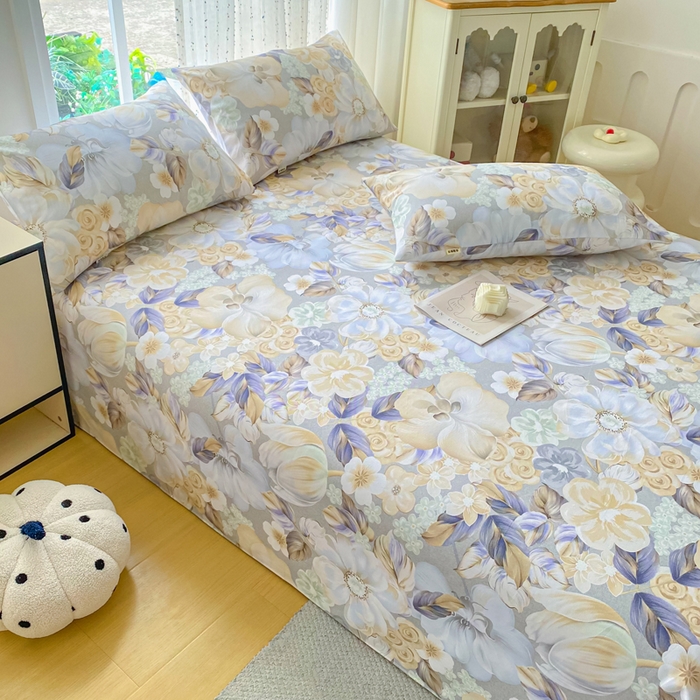 91家纺网 家纺一手货源 找家纺 棉乐町家居 2026春夏新款100%全棉纯棉老粗布床单凉席席子 浅棠