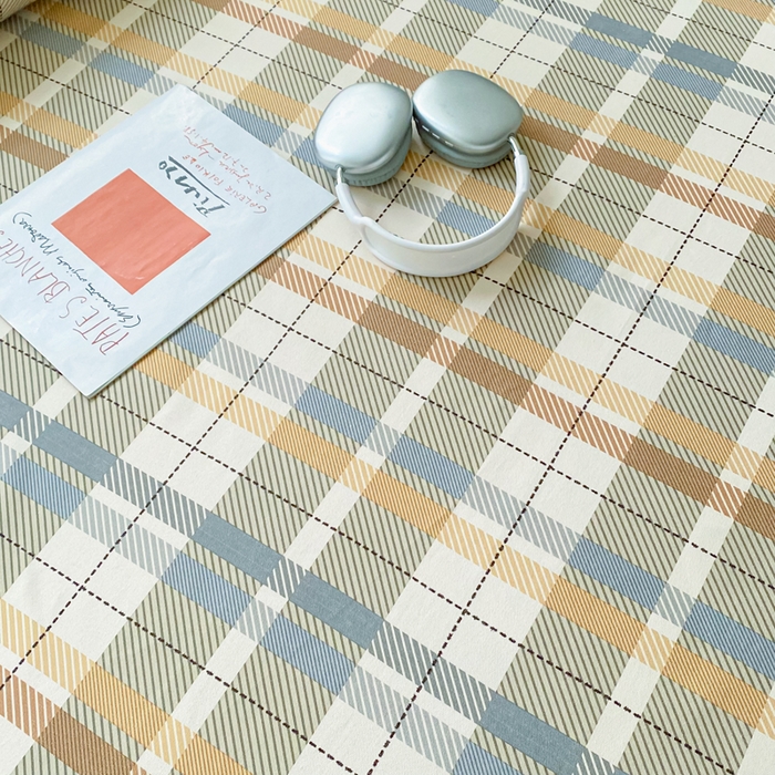 91家纺网 家纺一手货源 找家纺 棉乐町家居 2026春夏新款100%全棉纯棉老粗布床单凉席席子 浅棕