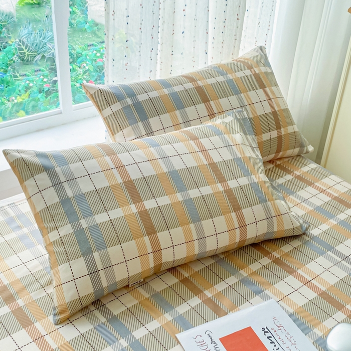 91家纺网 家纺一手货源 找家纺 棉乐町家居 2026春夏新款100%全棉纯棉老粗布床单凉席席子 浅棕