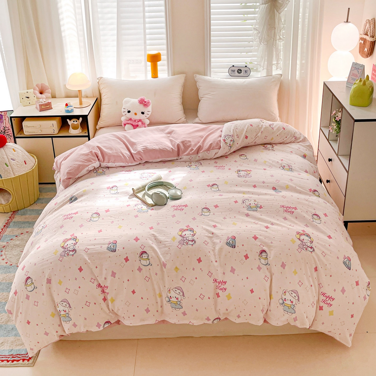 91家纺网 家纺一手货源 找家纺 （总）纽缦家纺 2026新款A类105g仿棉四件套古法水洗棉单被套