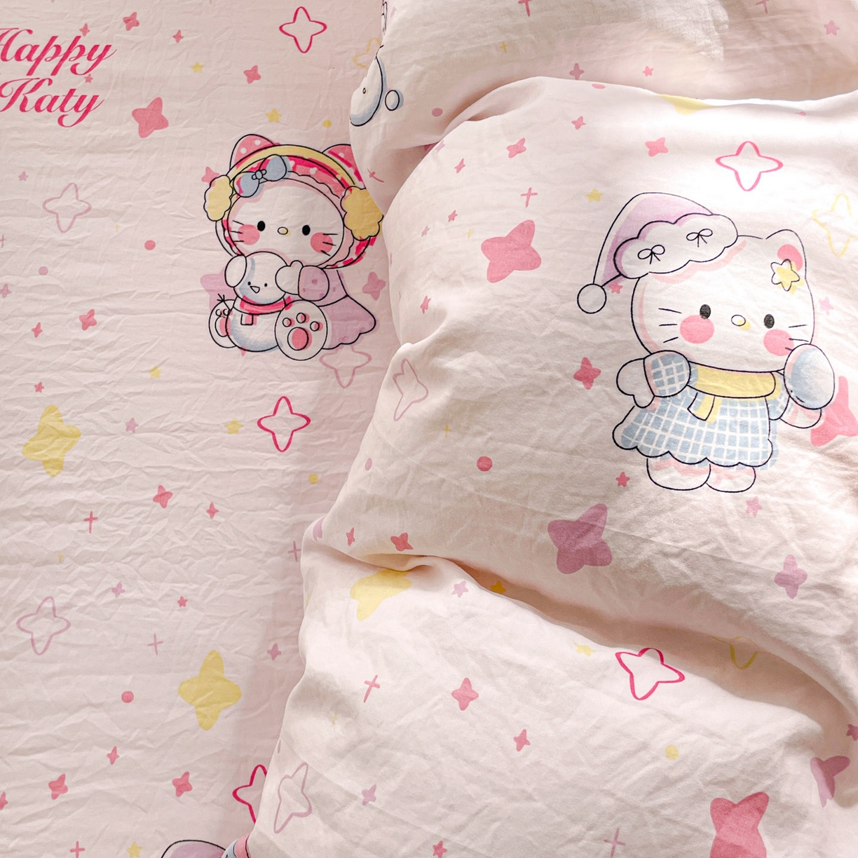 91家纺网 家纺一手货源 找家纺 （总）纽缦家纺 2026新款A类105g仿棉四件套古法水洗棉单被套