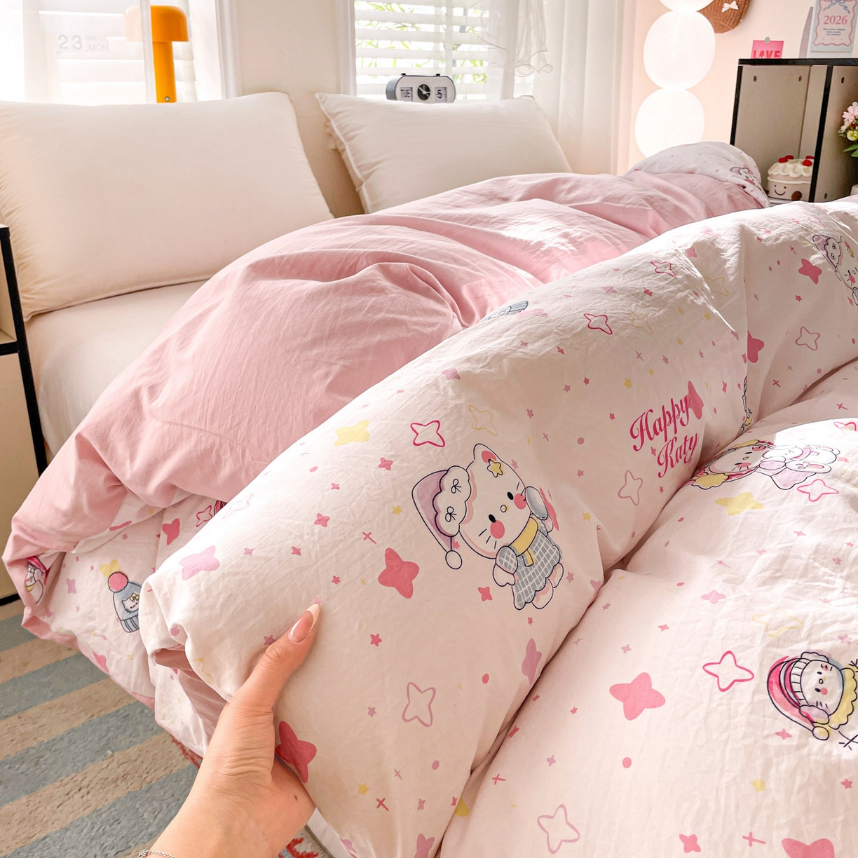 91家纺网 家纺一手货源 找家纺 （总）纽缦家纺 2026新款A类105g仿棉四件套古法水洗棉单被套