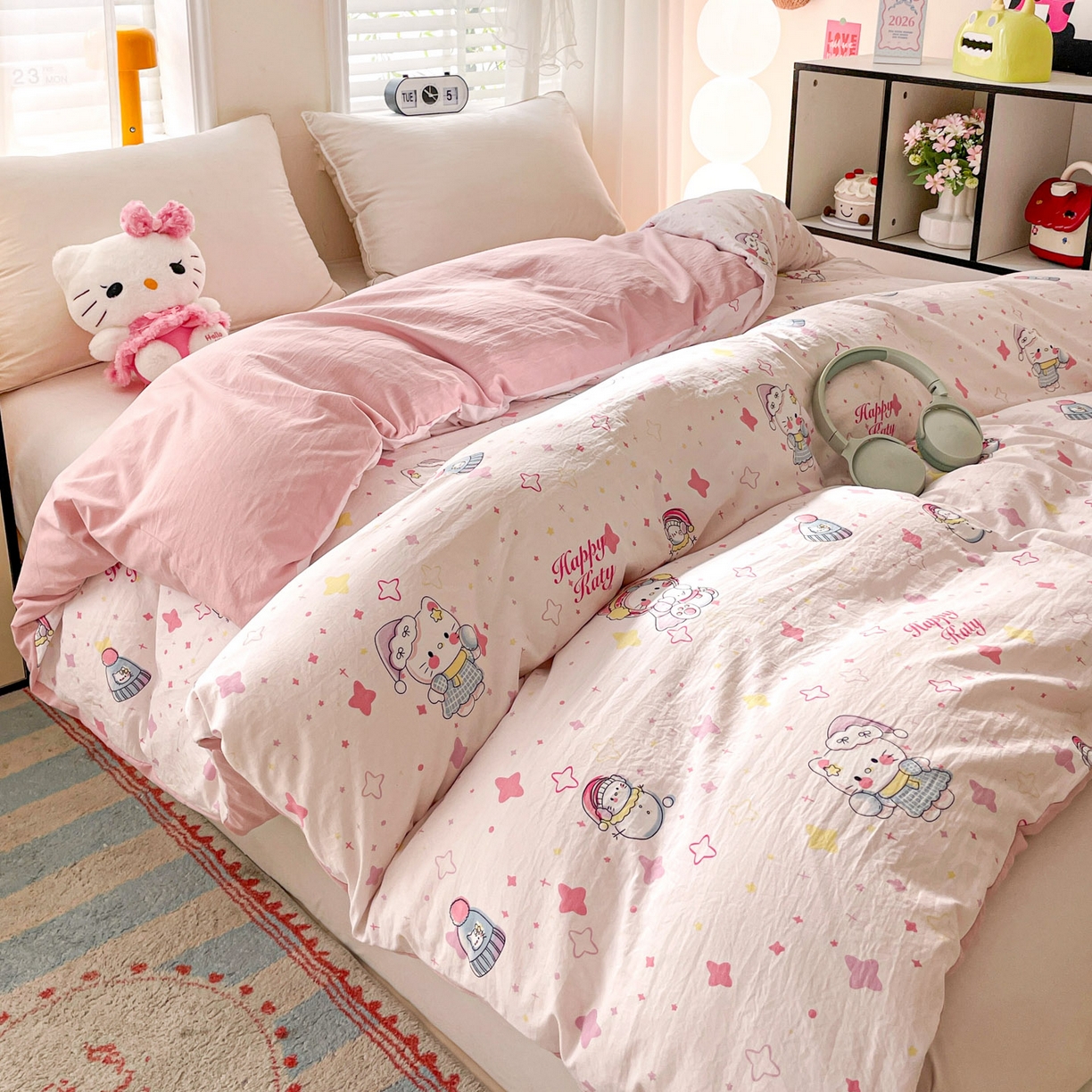 91家纺网 家纺一手货源 找家纺 （总）纽缦家纺 2026新款A类105g仿棉四件套古法水洗棉单被套