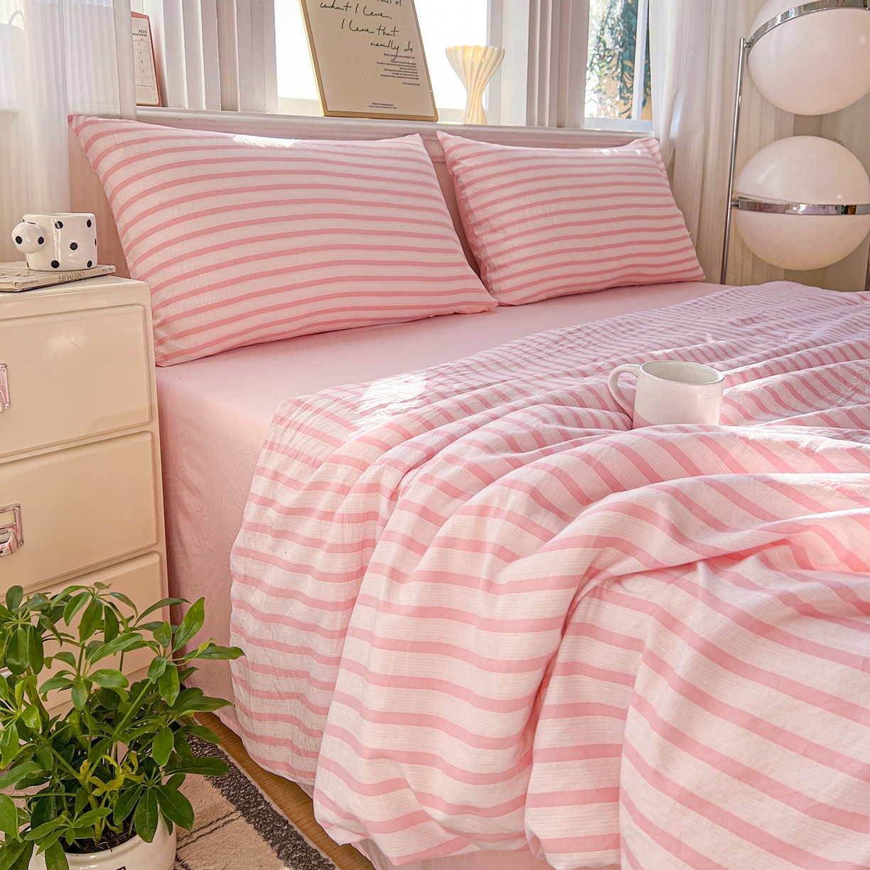 91家纺网 家纺一手货源 找家纺 （总）纽缦家纺 2026新款水洗棉简约格子风夏被