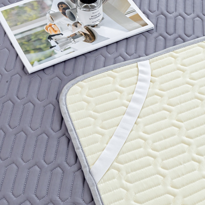 91家纺网 家纺一手货源 找家纺 优雅星家纺 2026新款清新时尚凉感丝0.35乳胶凉席-纯色 高级灰