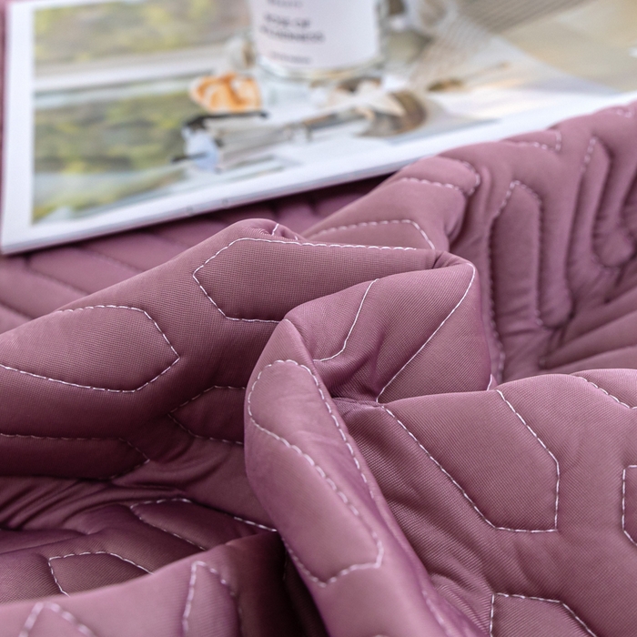 91家纺网 家纺一手货源 找家纺 优雅星家纺 2026新款清新时尚凉感丝0.35乳胶凉席-纯色 轻奢紫