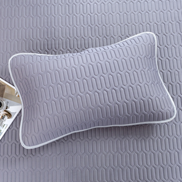 91家纺网 家纺一手货源 找家纺 优雅星家纺 2026新款清新时尚凉感丝0.35乳胶凉席-纯色 高级灰